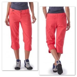Patagonia Venga Rock Capris Cropped Pants Shock Pink Sz 6